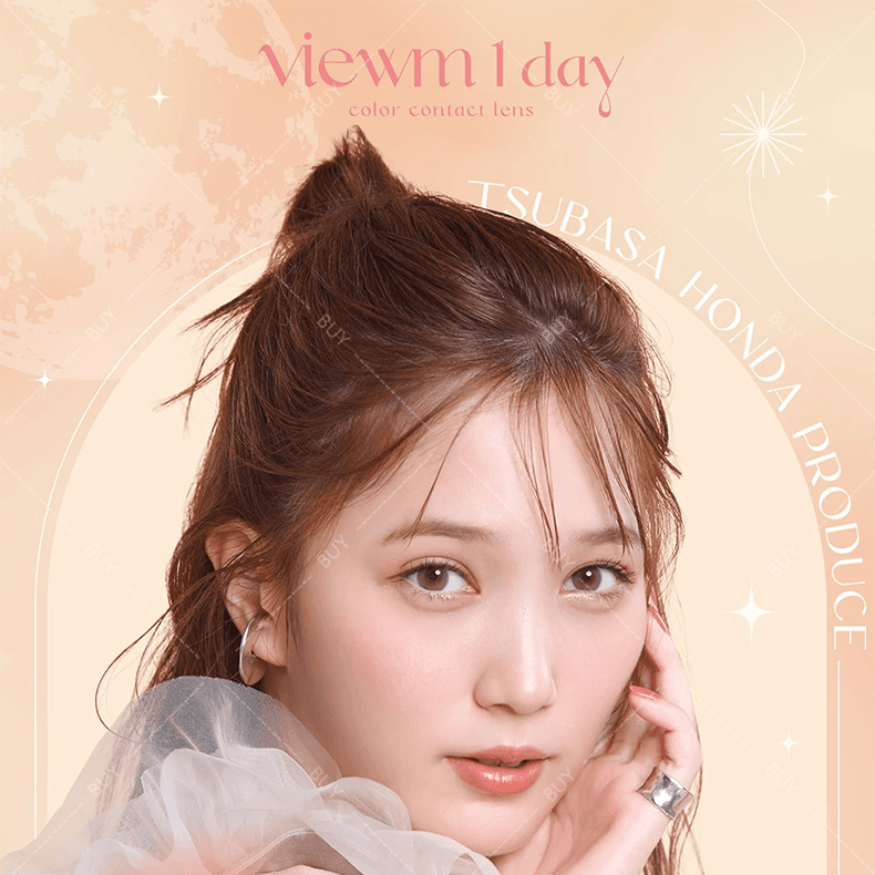 【日本美瞳/日本直郵】Viewm 1day 日拋美瞳 Sweet Amber 甜琥珀「褐色系」10片裝 度數0(0) 預定3-5天 DIA:14.2mm | BC:8.7mm
