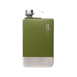 New Outdoor Camping 304 Stainless Steel Portable Flat Wine Bottle 230ml Square Wine Pot Army Green