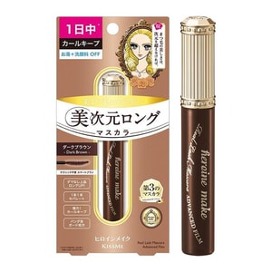 KISS ME Heroine Make Real Lash Mascara Advanced Film 02 Dark Brown 1pcs