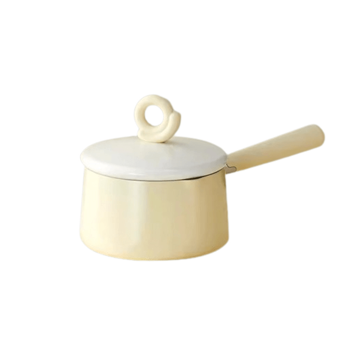 Ceramic Small Milk Pot Non-fluorine Coating Non-stick Baby Special Supplement Pot Baby Frying Soup Pot Noodle Pot 18cm