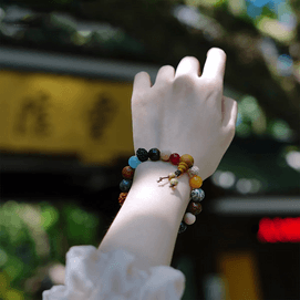 灵隐祈福 十八籽手串 天然白菩提莲花玛瑙花串 纳福转运 断除十八种烦恼 1条