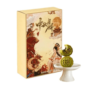 Matcha Lava Mooncake 1 Box Butter Soft Pastry