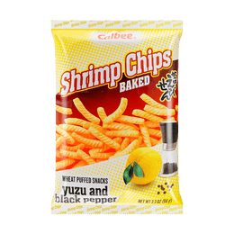 CALBEE Shrimp Chips Yuzu & Black Pepper Flavor, 3.3oz
