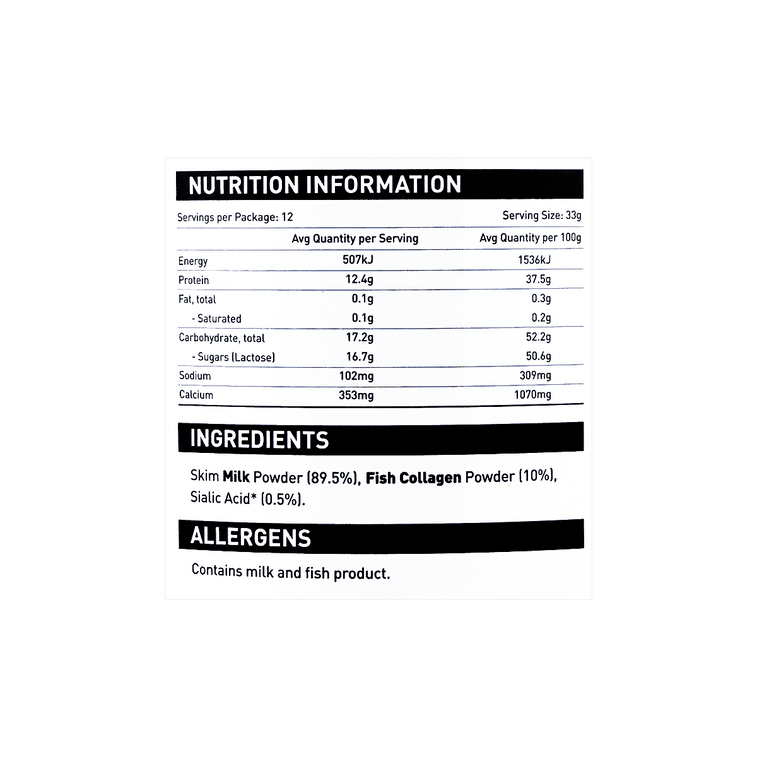 澳洲BIO-E 膠原蛋白調製奶粉 魚膠燕窩奶粉 高鈣脫脂 400g 補充蛋白質健身營養品 5