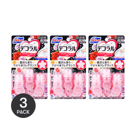 【Value Pack】Bathroom Toilet Bowl Cleaner Deodorizer #Pink Rose 3pc*3