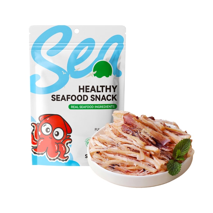 Freshly roasted Shredded squid Dalian specialty Tear by hand grill squid Casual snack Seafood snack Original taste 80g