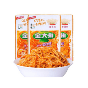Jindazhou Spicy Enoki Mushroom, Spicy Mushroom And Mushroom Side Dish Cold 60g*3 Bags