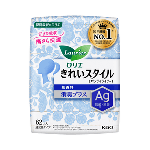 Laurier 樂而雅||超薄瞬吸抗菌除臭衛生護墊||無香型 14cm 62片