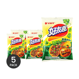 大陆版ORION好丽友 好友趣薯片 香菜塔可味 65g *5【5份超值装】【猎奇口味挑战】