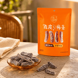 溜溜梅 陈皮梅条 80g【新会陈皮】【十九道工艺】