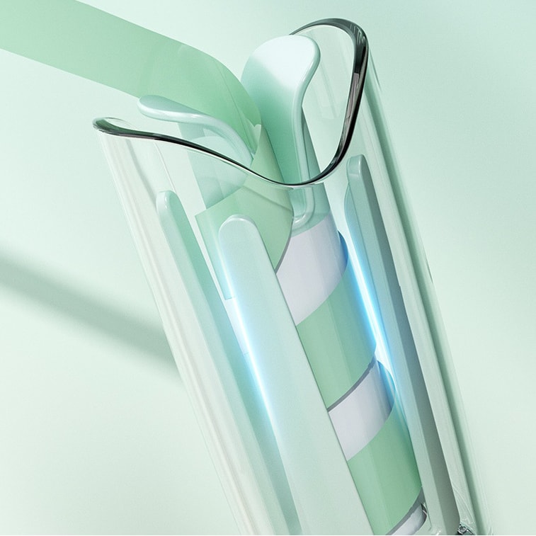 【便捷卷发器】三灯显示全自动旋转卷发棒负离子大卷 渐变绿 1件 7