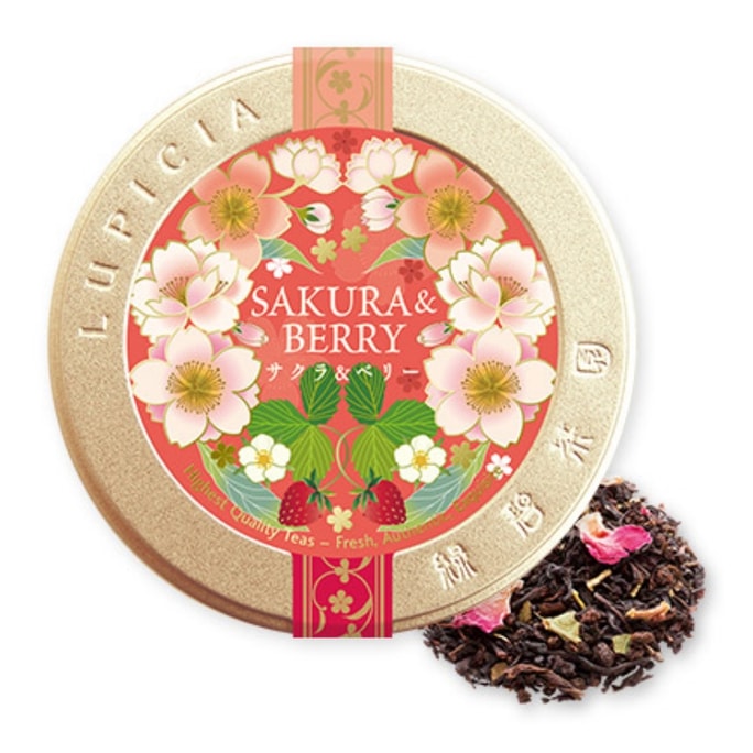 【日本直邮】 日本LUPICIA绿碧茶园 2024年春季限定 樱花金罐包装 樱花莓果茶 50g