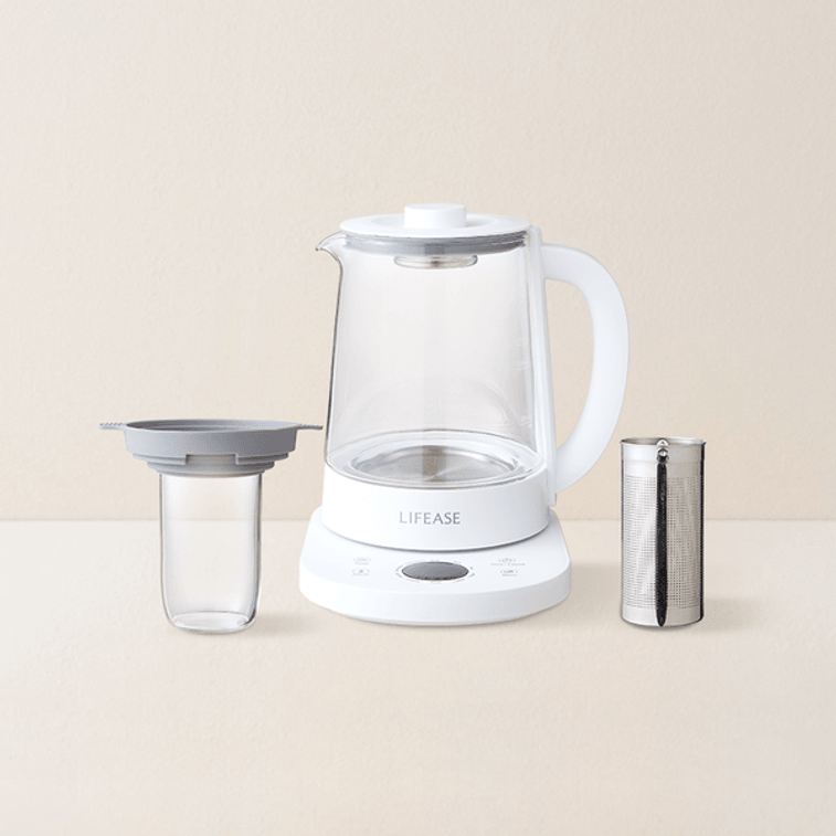 【美仓发货 5-7日达】网易严选 美颜健康喝出来 炖煮双胆多功能养生壶 1.5L 白色 含茶蓝+炖盅 9