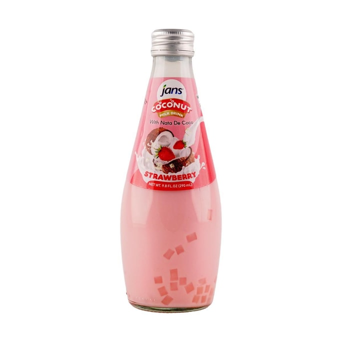 Coconut Milk Drink with Nata De Coco Strawberry,9.8 fl oz