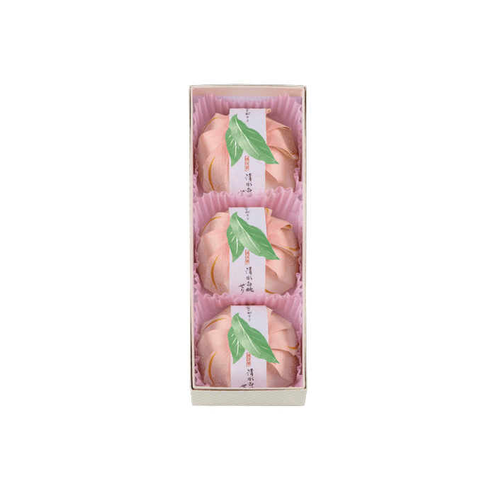 Shimizu White Peach Jelly - 3 Pieces - Yami.com
