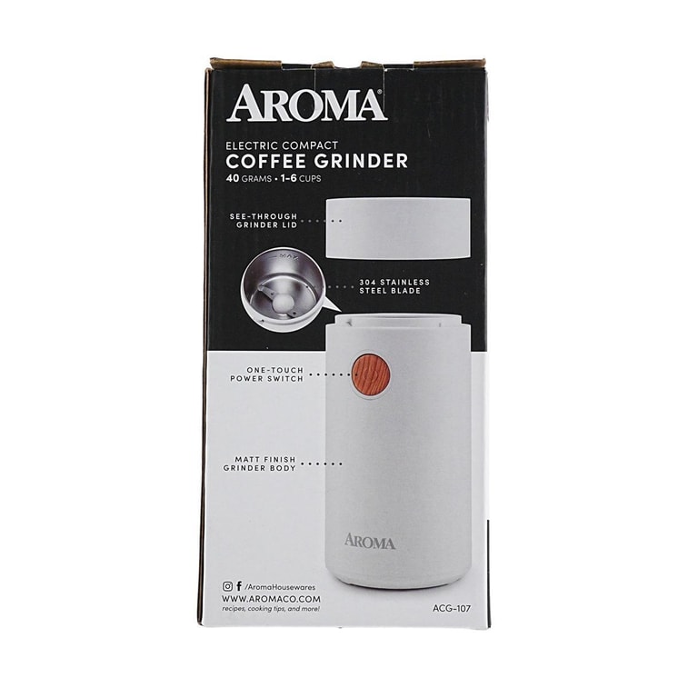 Mini Electric Compact Coffee Grinder White 9