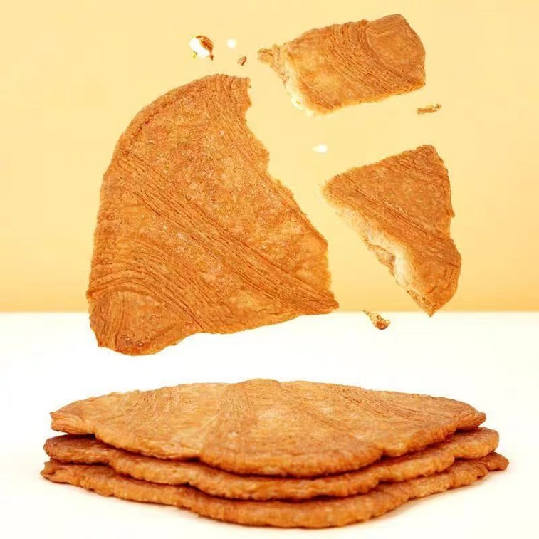 大理園の驚くほど美味しいキャラメルフラットクロワッサン（108g）[ミルクの風味が豊かで、サクサクして美味しい] [層状の食感、サクサクと崩れやすい] 5