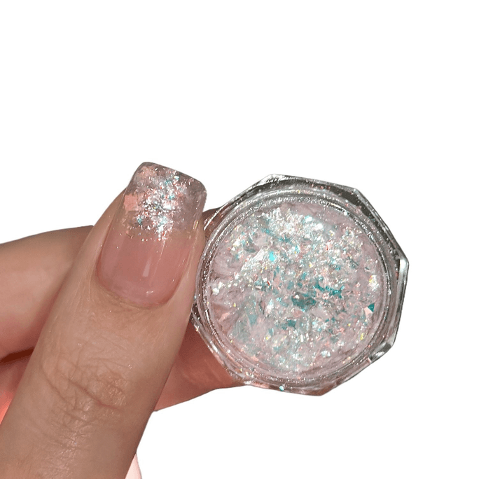 Goya Aurora Opal Nail Flakes Iridescent Glitter, No.04 Colorful Cloud, 1box