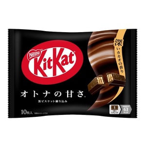 [일본 직송] KITKAT 미니 초콜릿 웨이퍼 쿠키 코팅 필링, 코코아 맛, 10개