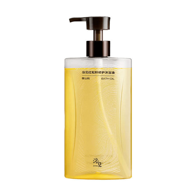 浴見BATHFEEL 紅松籽修護香氛沐浴油 深層滋養沐浴露 可卸防曬素顏霜 屏障修護 以油養膚 保濕舒緩 敏感肌適用 300ml #醒山桃【伊能靜推薦】