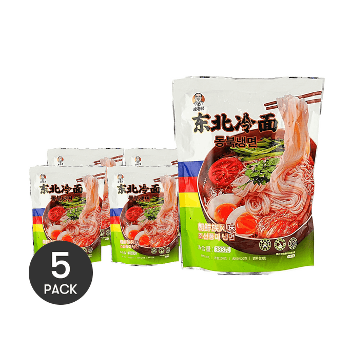 凌老师 东北大冷面 383g *5【5份超值装】【朝鲜族传统风味】