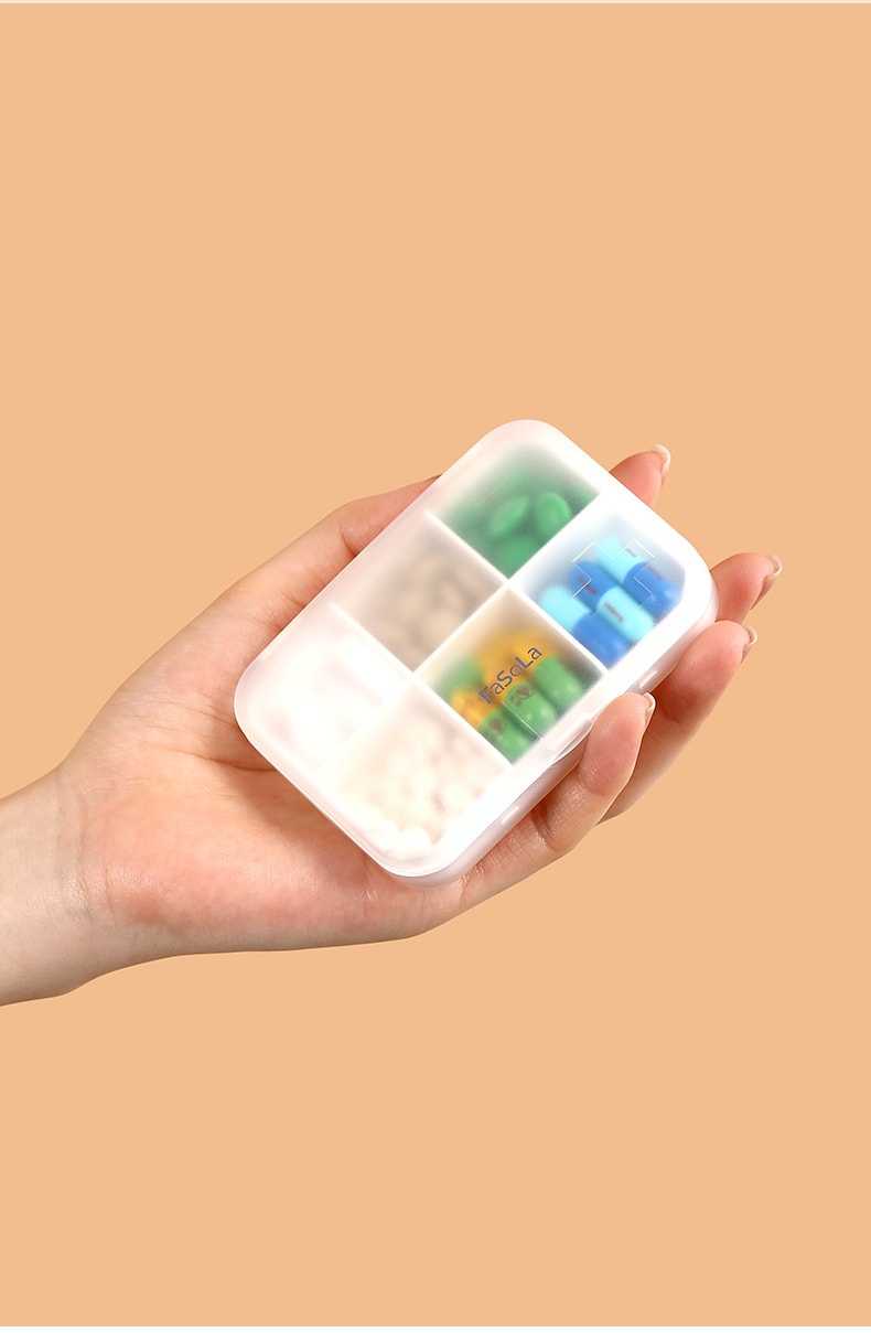 FaSoLa 六格药盒 一个装 一体设计 密封防潮 简约迷你 分类分格