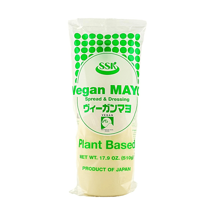 Vegan Mayonnaise Spread & Dressing, 17.9 oz【 Plant Based】【For Sushi, Salad, Takoyaki】