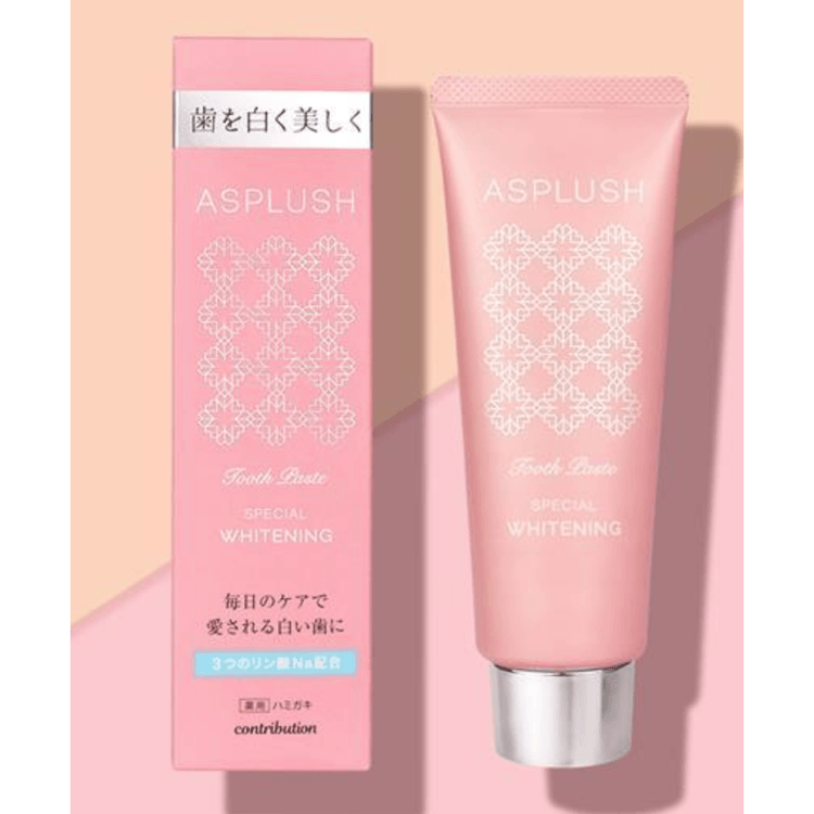 日本乐天销量no 1 日本asplush 超人气限定版牙膏水蜜桃口味药用美白不伤牙100g 宇野实彩子代言 亚米