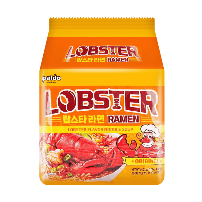 Lobster Ramen - Lobster Flavor Noodle Soup , Original , 4.23oz*4 Packs
