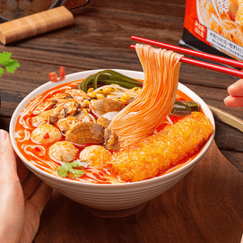 铺前三婆 糟粕醋海鲜粉 451g【地道海南味 酸辣鲜爽】【足足11包料】