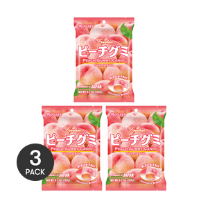 복숭아 젤리 젤리 캔디 3.77온스 *3개【3팩】【글루텐 프리】