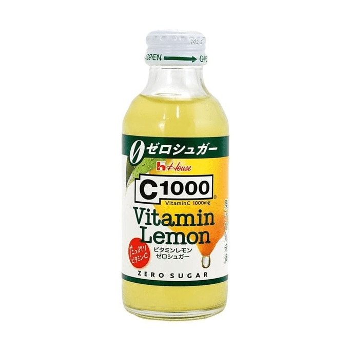 House C1000 Lemon Carbonated Drink With Vitamin C (Sugar-Free, Vitamin C Supplement) 140ml