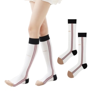 Women's Trendy All Match Sports Calf Socks For Running Yoga White Size F 1 Pair