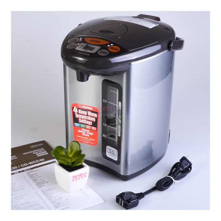 ZOJIRUSHI 【Low Price Guarantee】Micom Water Boiler And Warmer 3L, CD-WCC30,  Silver, 120 Volts - Yamibuy.com