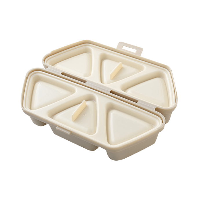 일본 아네스트 삼각 주먹밥 틀 상자 MUSUBEAT 베이지 1개