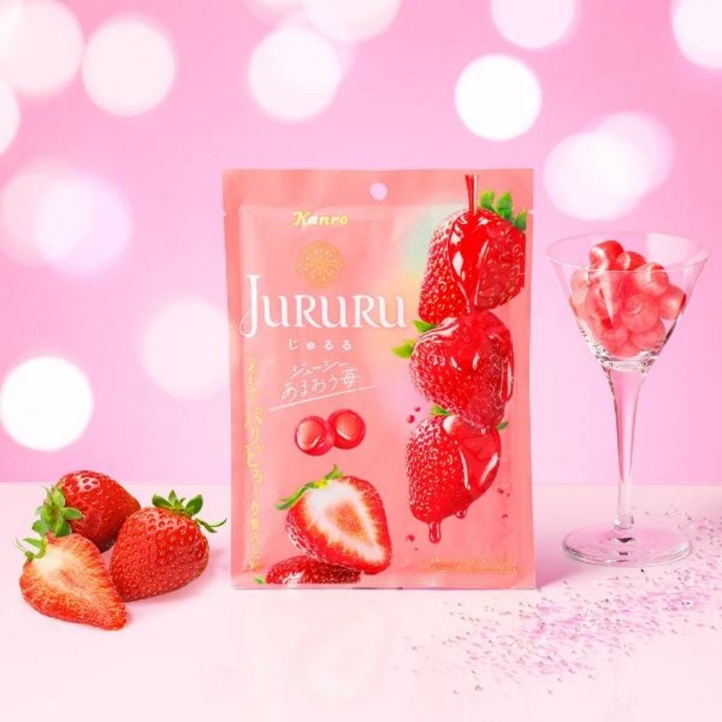 【日本直邮】 日本 KANRO 期间限定 草莓多多果汁夹心硬糖 60g