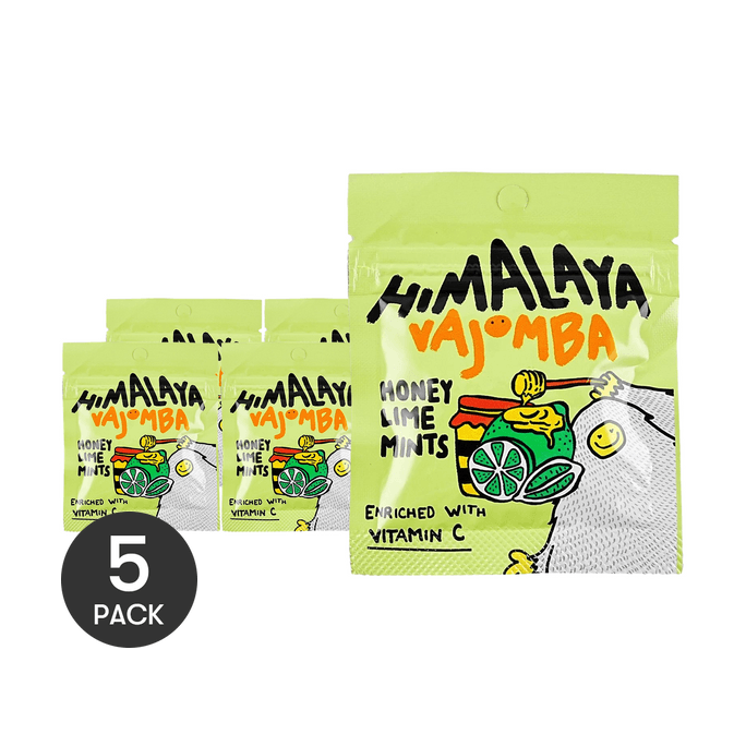 马来西亚BIG FOOT大马碧富 薄荷蜂蜜青柠味糖果 15g *5【5份超值装】【富含维生素C】【盐分补给 清新解腻】【网红爆款】