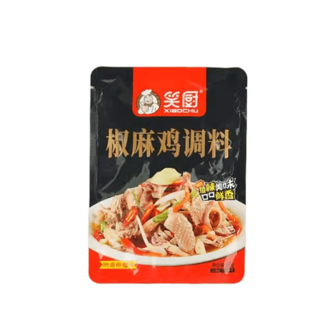[중국 직송] 샤오추 신장 후추 닭고기 양념(60g/봉지) 닭고기 찢음용, 매콤하고 풍미 있는 차가운 야채 소스, 신장 특산품
