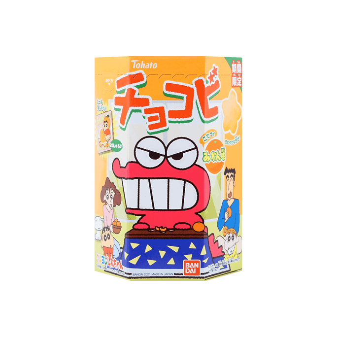 【蜡笔小新限定版】日本tohato桃哈多 粟米零食 橙子味 18g【动漫好物