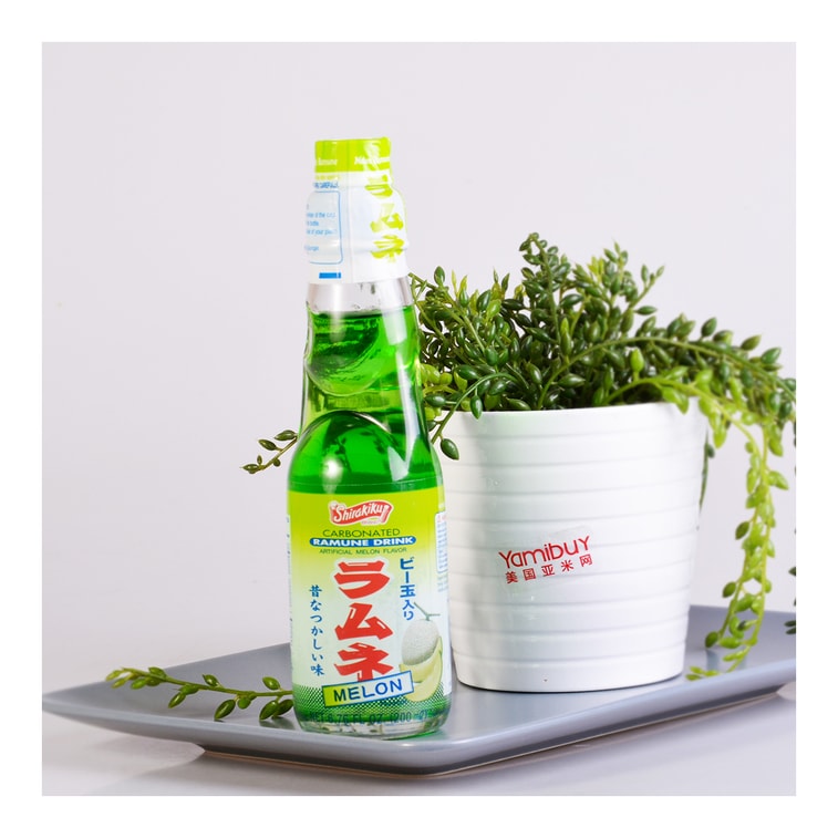 Ramune Drink,Japanese Marble Soda,Melon Flavor, 6.76 fl oz 8