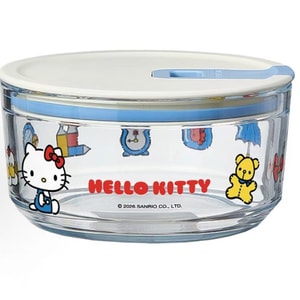 【香港直送】韓國 NEOFLAM 三麗鷗Hello kitty星期二玻璃保鮮盒600ml 可微波加熱