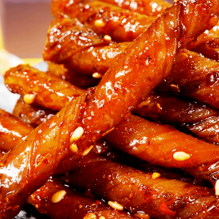 Xiang Xiang Mountain Tugging Bean Curd Spicy Bean Rolls Individual Small Pack Snacks Spicy Strips 8 Bags * 12g 3