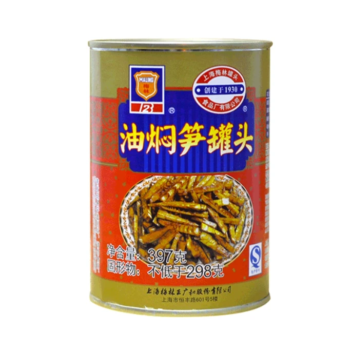 【中國直郵】 梅林 油燜筍397g*1罐戶外方便即食鮮嫩筍片罐頭