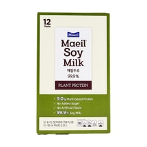韩国MAEIL 99.9%原味豆奶 190ml*12盒 整箱装【0糖0香料】【低卡低脂】【素食主义友好】