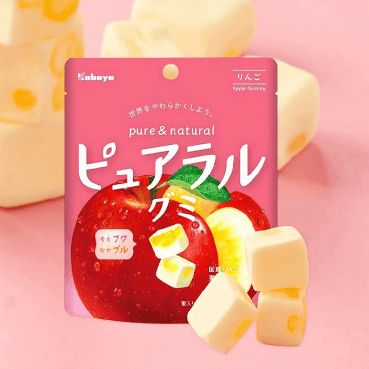 【日本直郵】 日本 KABAYA 蘋果口味軟糖 58g 3