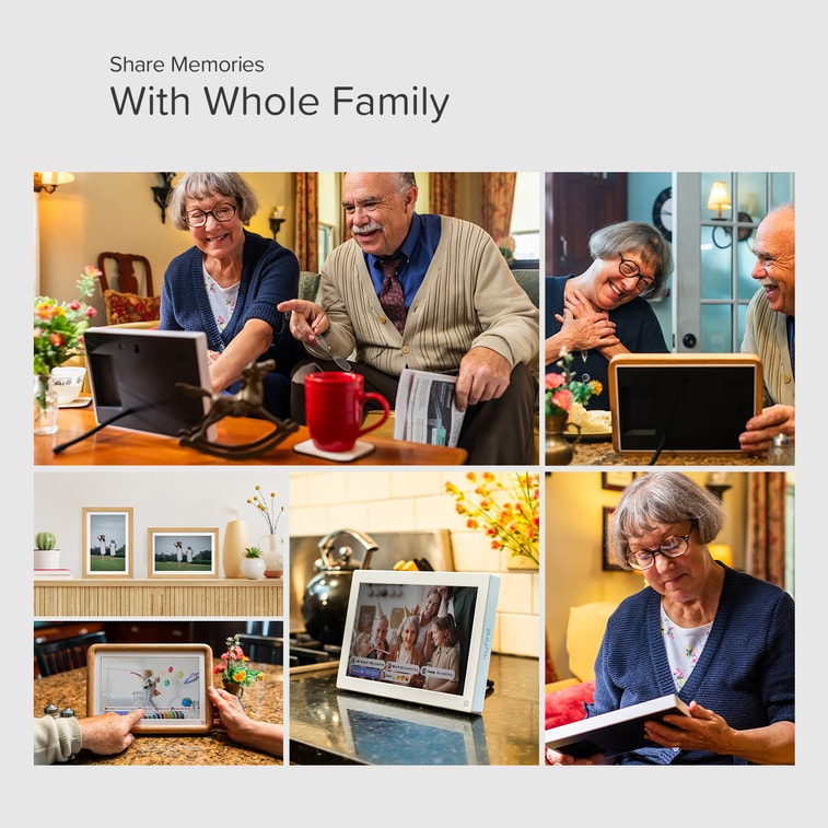 Digital Picture Frame   10.1 Inch w/ Connected App    Frame LiveWhite 10