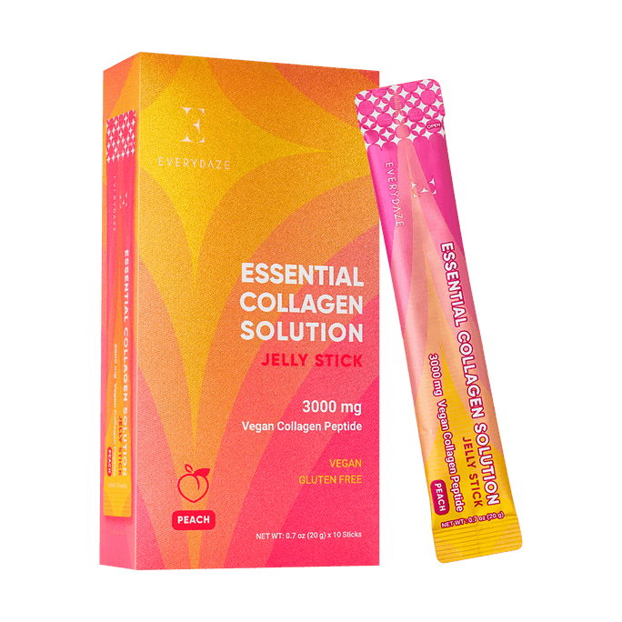 에센셜 콜라겐 솔루션 젤리 스틱, 복숭아맛, 10개입