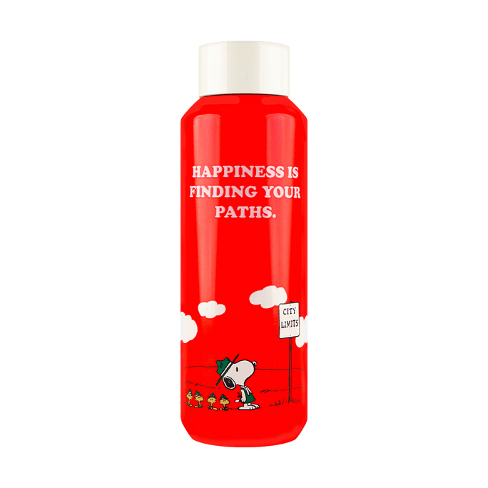 PEANUTS Snoopy Stainless Steel Water Bottle Red 473ml