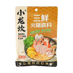 【四川特产 骨汤不辣】小龙坎 火锅底料 三鲜口味 158g 2-3人份