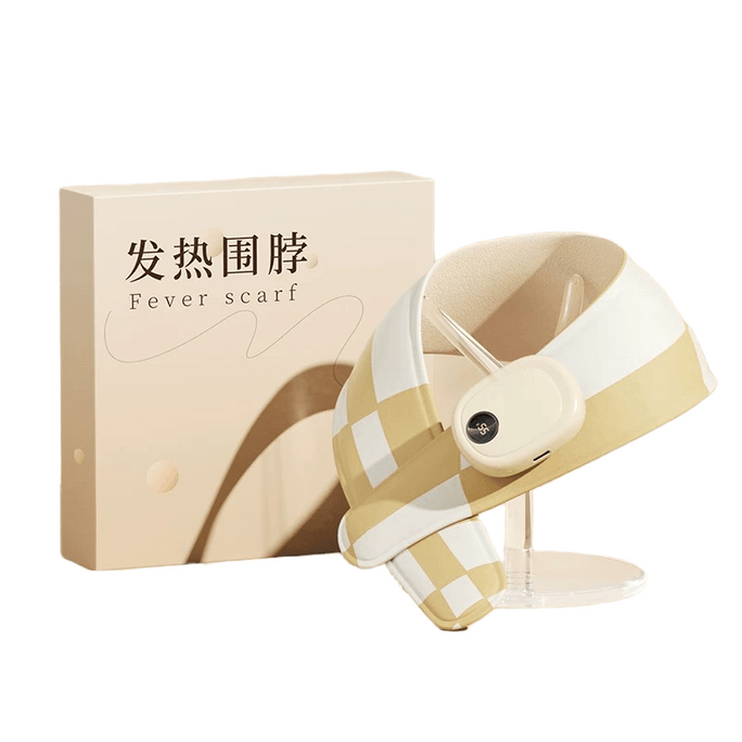 【中国直邮】 爱生活 热敷暖颈贴  护颈舒缓颈部   可充电围脖 保暖石墨烯自发热恒温加热  棋格